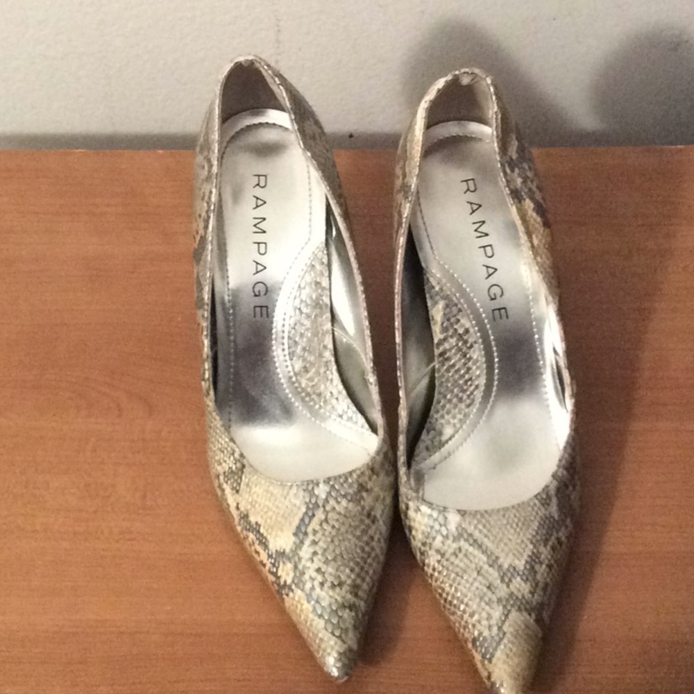 Silver Snake heels